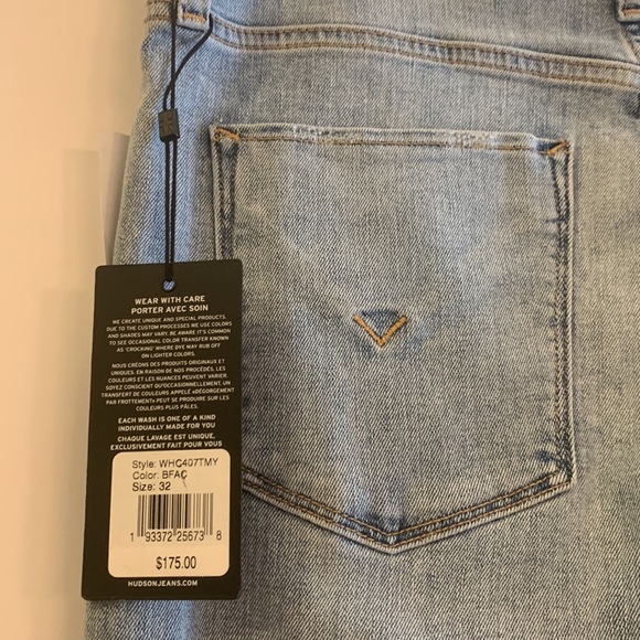 Hudson Jeans Barbara ripped skinny ankle jean baby face size 32 - Picture 10 of 12